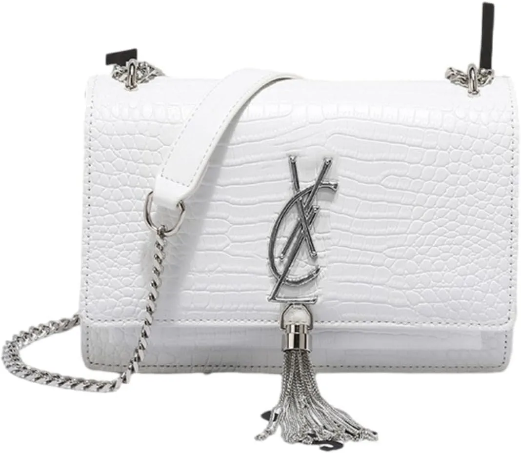 Populus forest leather high -level sensory bag, shoulder chain streaming small square bag, wild cross -body women's bag