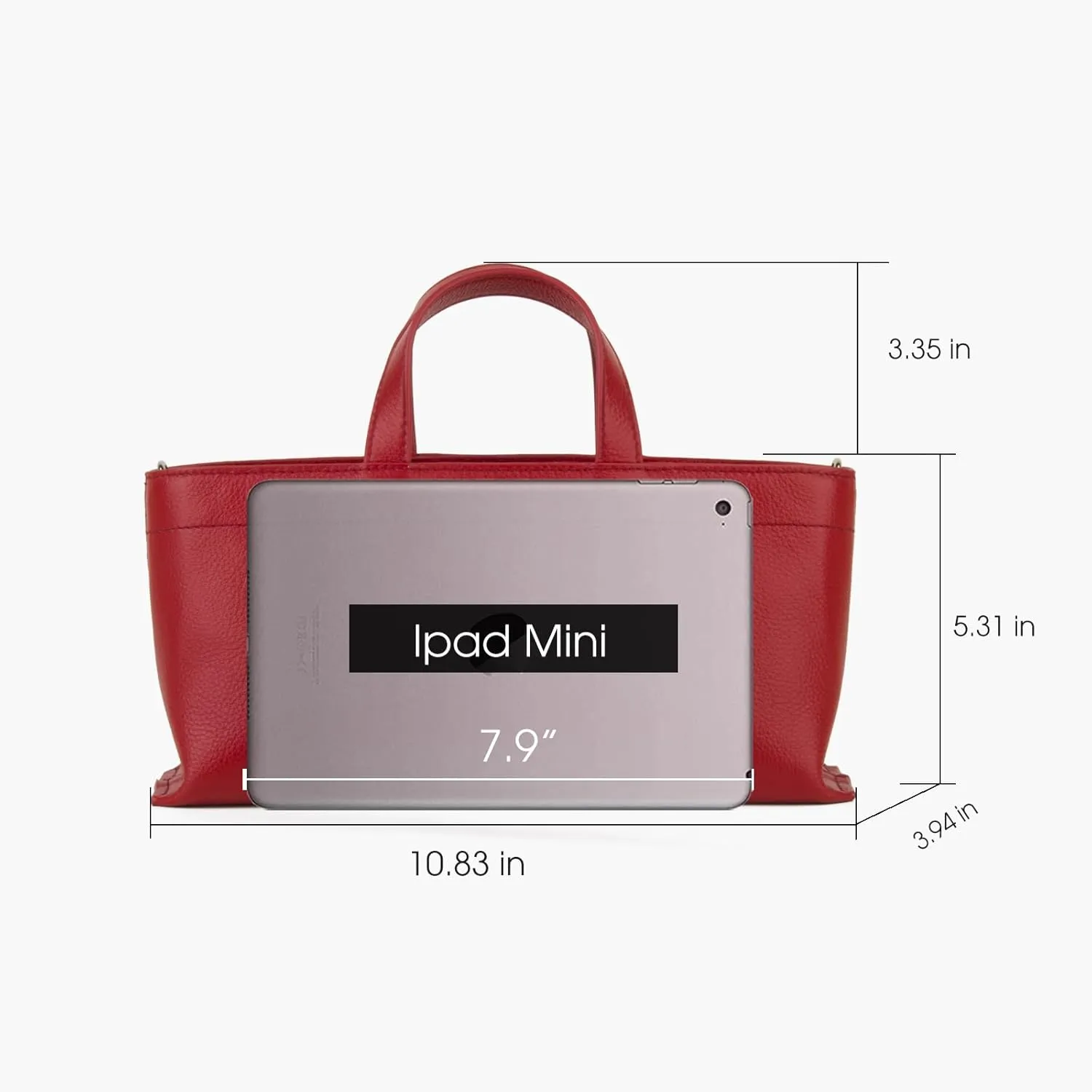 Premium Full Grained Leather Simple Tote Handbag for Women, Shoulder Crossbody Bag with Adustable Shoulder Strap