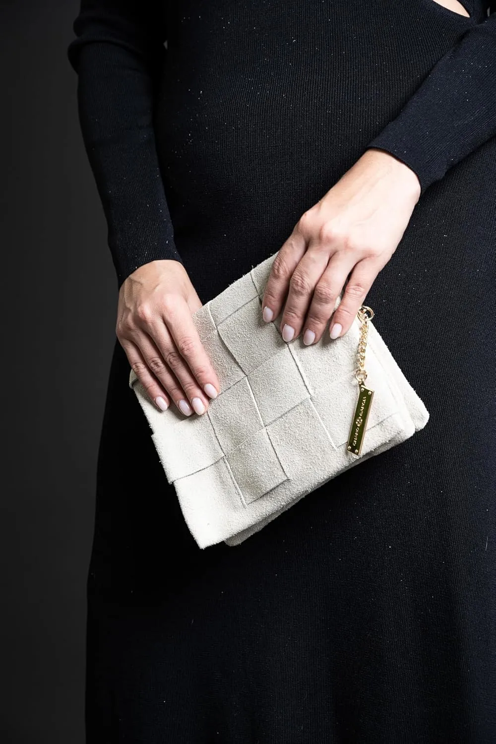 Premium Italian Leather Handmade in Florence, Italy. Suede Crossbody Bag for Women with a Detachable Strap Made in Italy