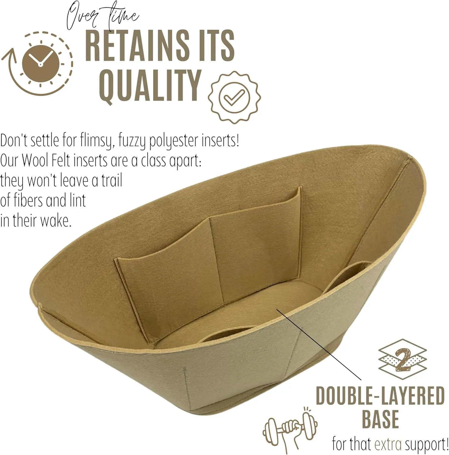 Premium Purse Organizer compatible with Celine Basket Bag Organizer Insert - Handmade Supple Classic Panier in Rafia and Calfskin, Oval Shaped (Brown, For Teen Supple Panier)