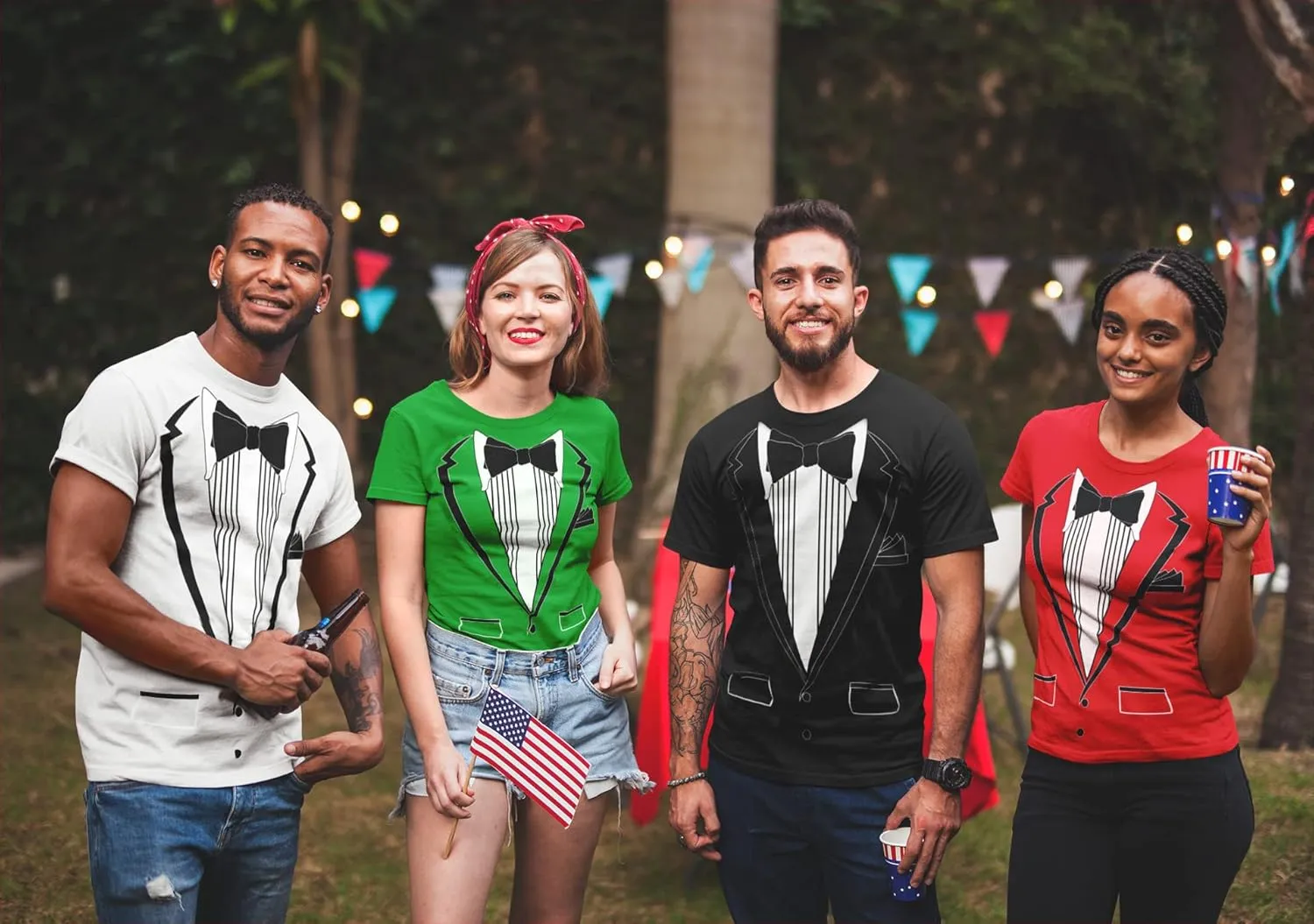 Promotion & Beyond Tuxedo (Black) with Pocket Square Ceremony Men's T-Shirt