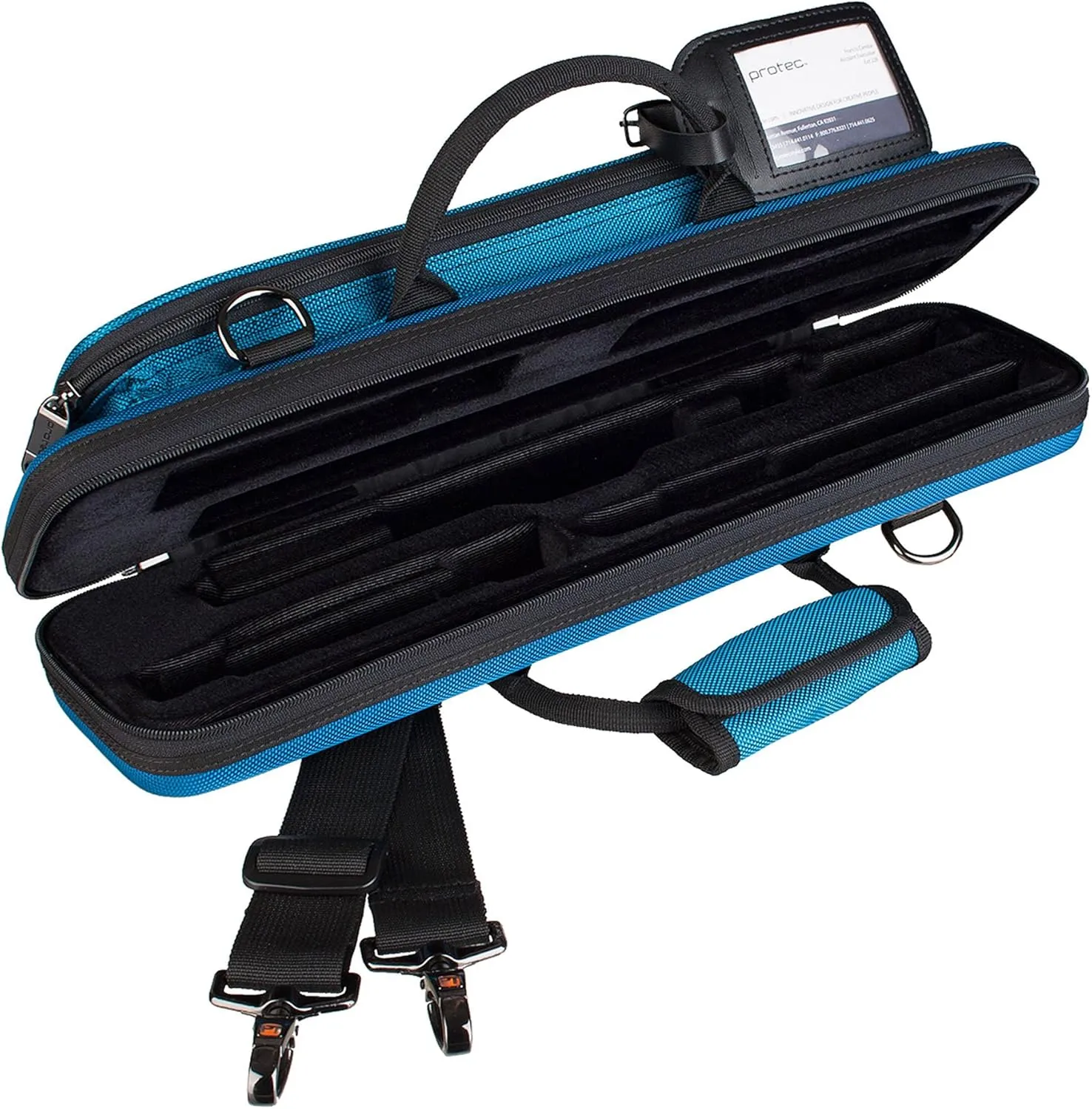Protec PB308TB Flute Slimline PRO PAC Case, Teal Blue