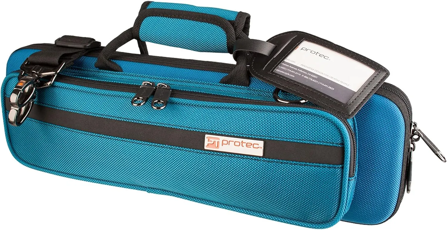 Protec PB308TB Flute Slimline PRO PAC Case, Teal Blue