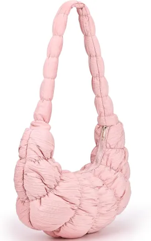 Puffer Crossbody Bags for Women Luna Hobo Bags Quilted Carryall Shoulder Bag