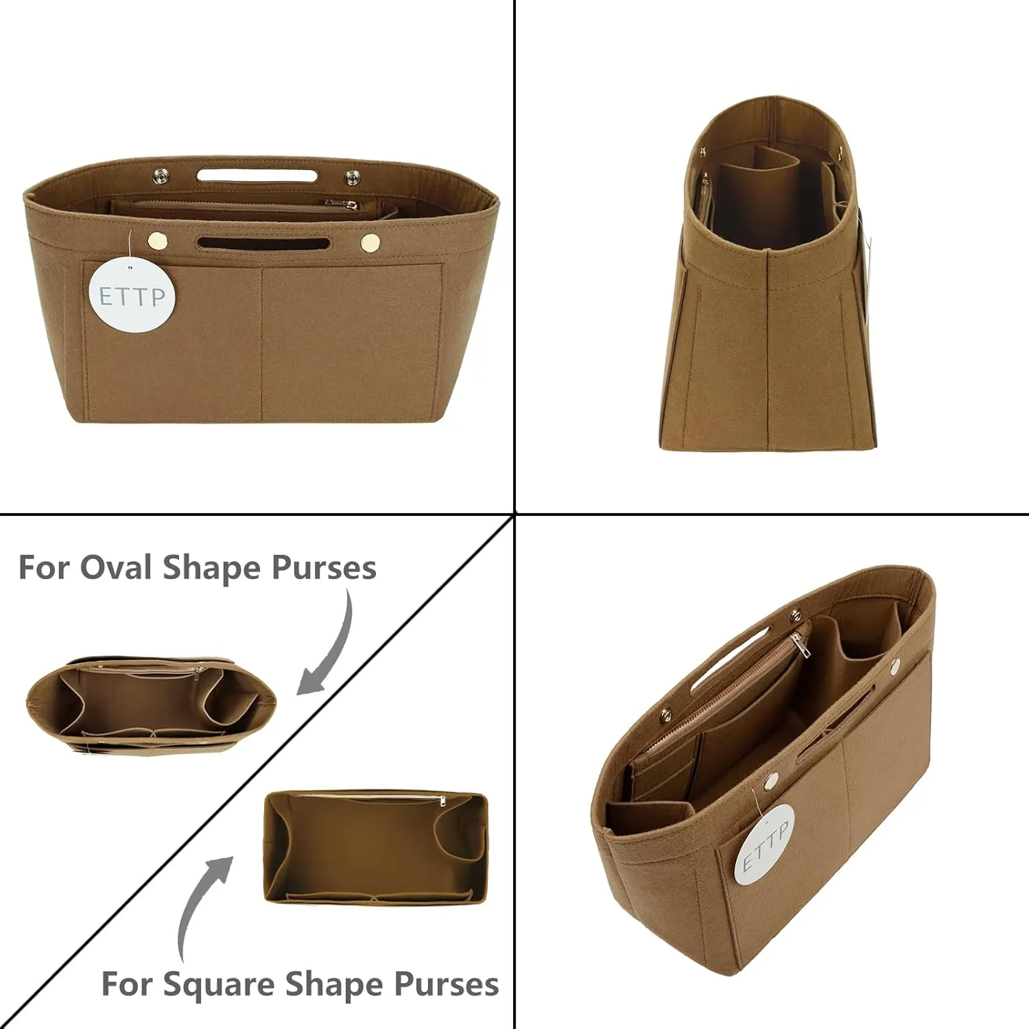 Purse Organizer Insert For Handbags, Felt Tote Bag Organizer Insert, Handbag Organizer, Compatible with Neverful Speedy and More, 6 Size
