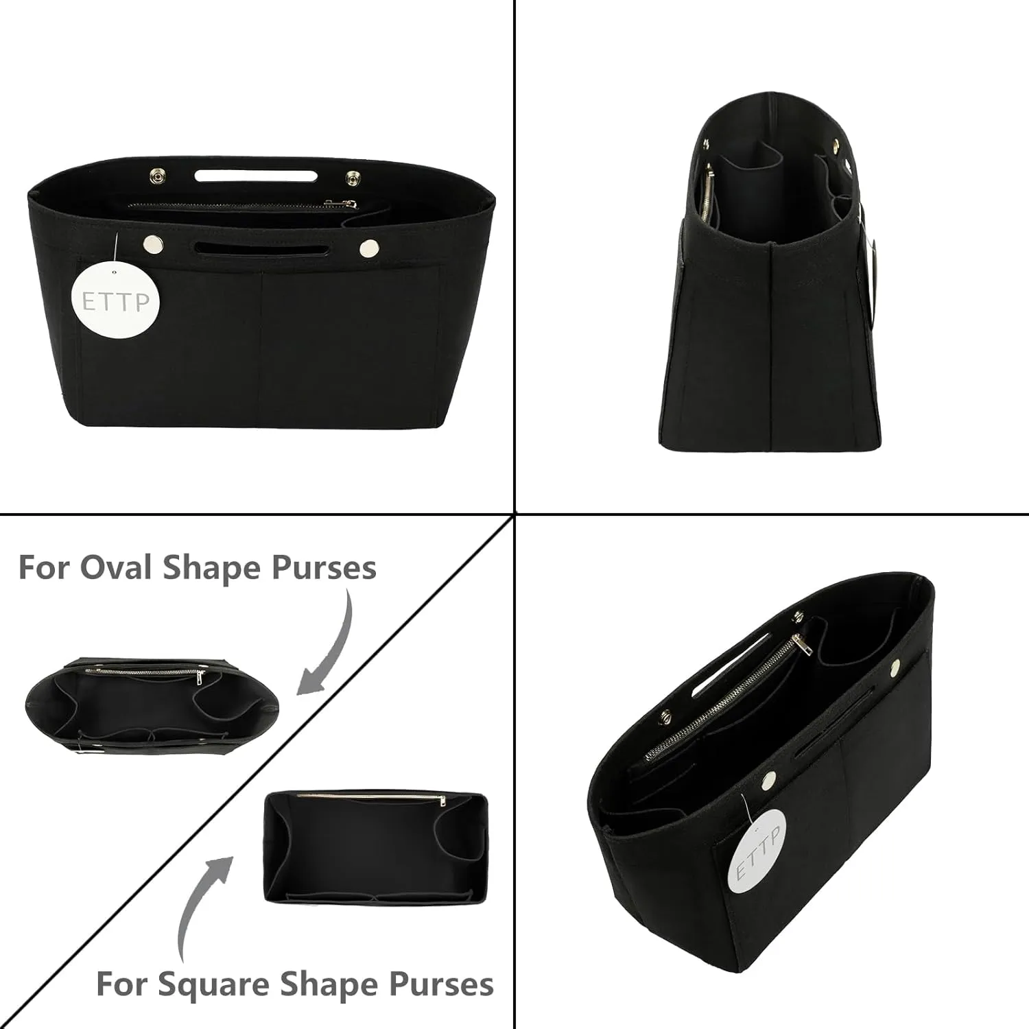 Purse Organizer Insert For Handbags, Felt Tote Bag Organizer Insert, Handbag Organizer, Compatible with Neverful Speedy and More, 6 Size