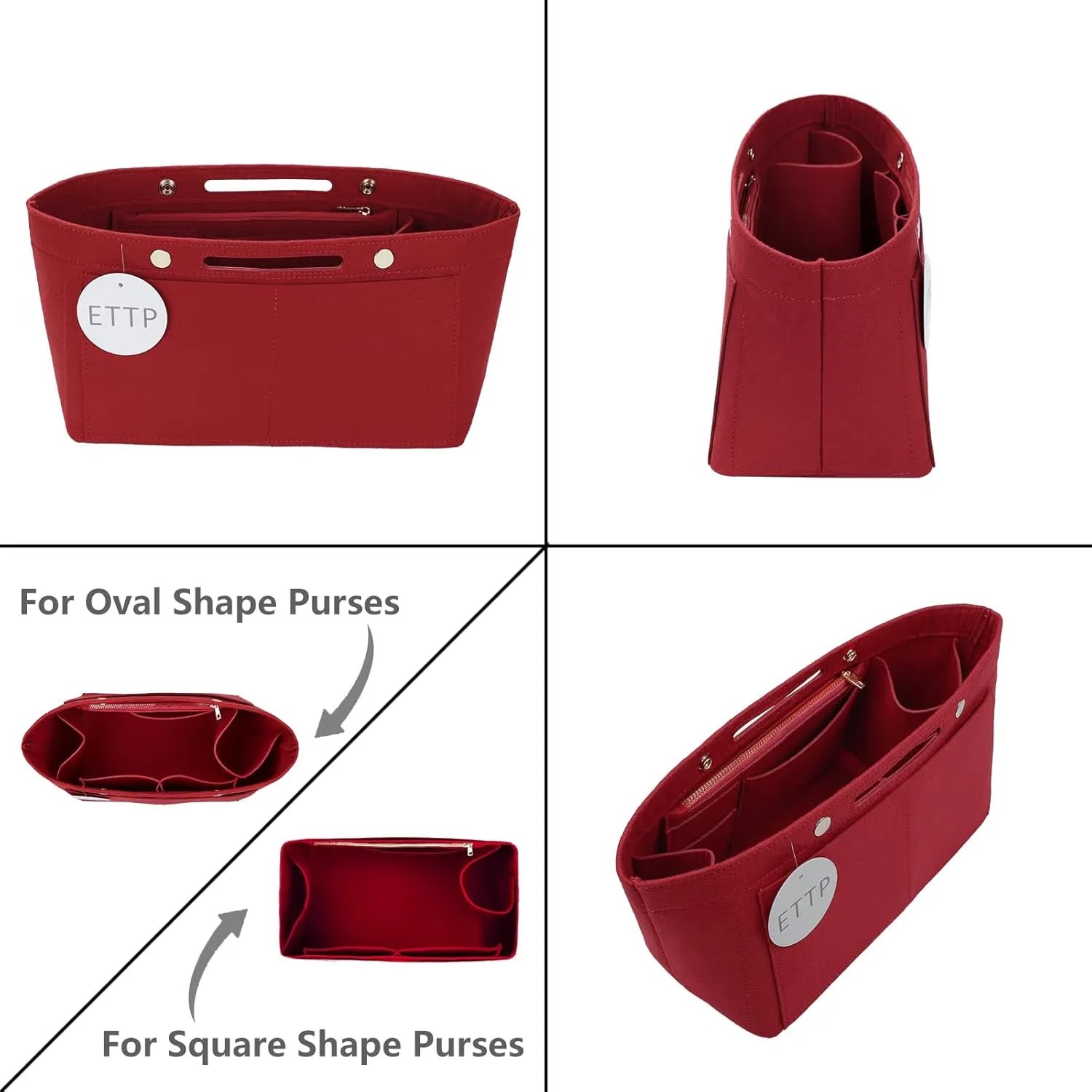 Purse Organizer Insert For Handbags, Felt Tote Bag Organizer Insert, Handbag Organizer, Compatible with Neverful Speedy and More, 6 Size