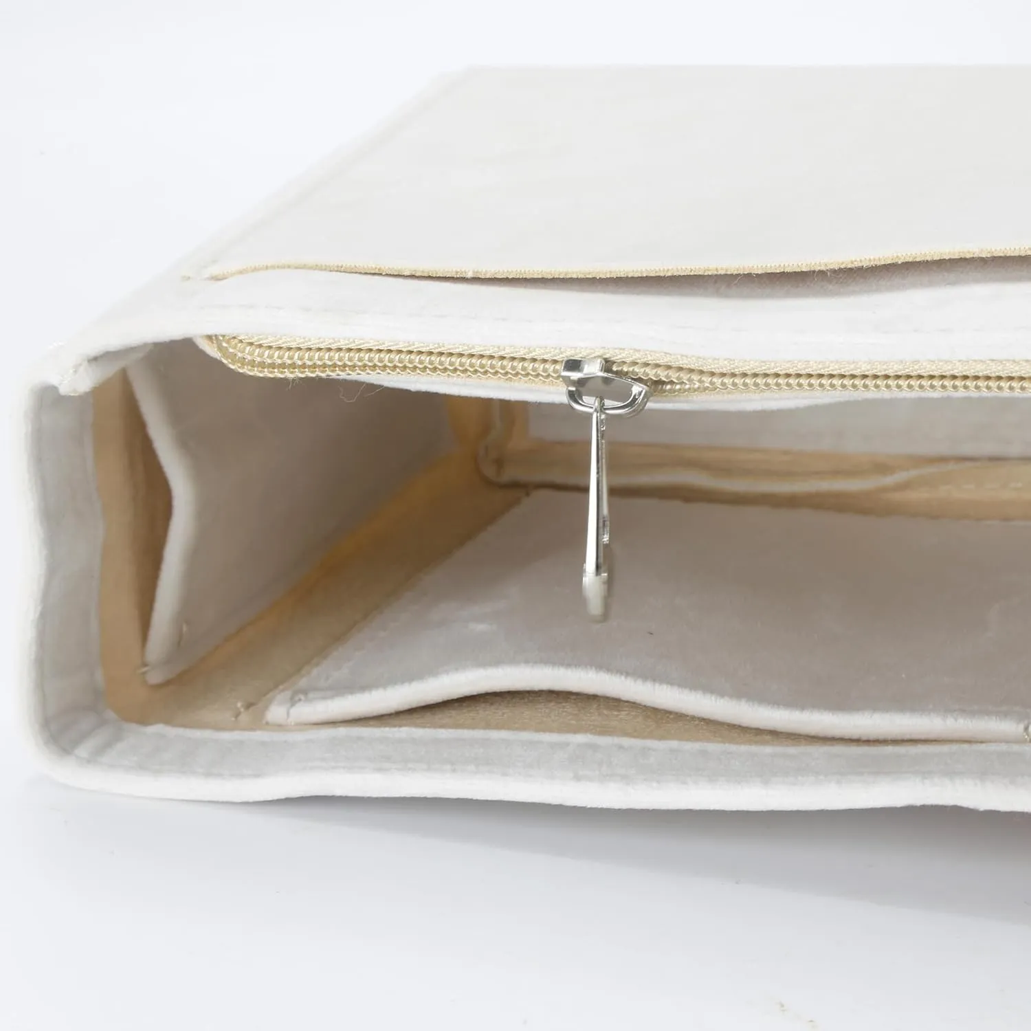Purse Organizer Insert, Suede Bag Organizer Handbag Tote Shaper, Suede Material, Soft and Non Damaging Bag (Beige, Large)
