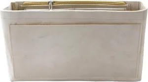 Purse Organizer Insert, Suede Bag Organizer Handbag Tote Shaper, Suede Material, Soft and Non Damaging Bag (Beige, Large)