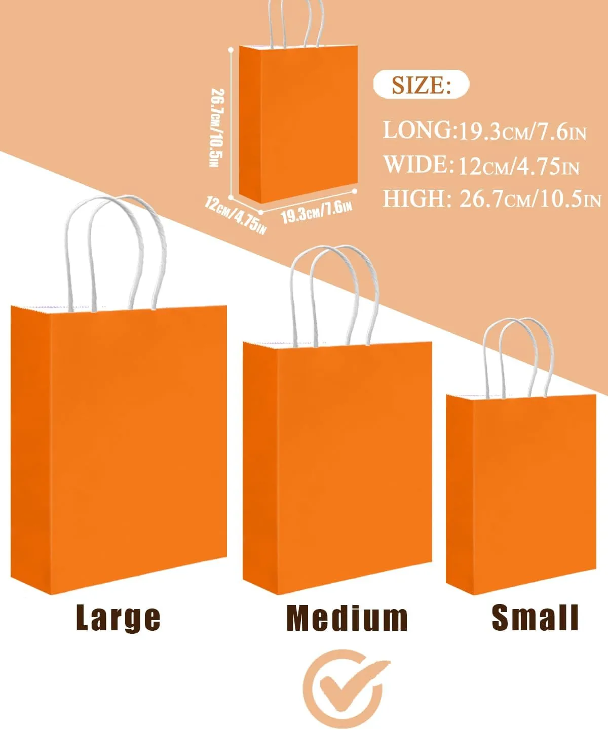 qiqee 30PCS Medium Gift Bag with Handles Bulk 11"x5"x8" Gift Bags 6 Different Red ＆ Yellow Color Bags Multiple Uses (Medium Size)