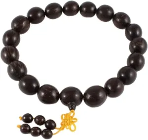 Qtqgoitem Dark Brown Wooden Oval Beads Prayers Bracelet Bangle (Model: a2b 1d8 568 4c9 325)