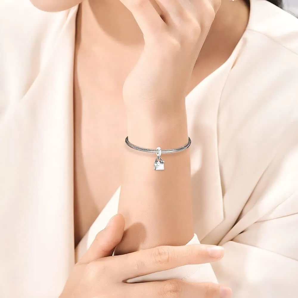 Queen Happy Birthday Hot Air Balloon Family Puppy Charm 925 Sterling Silver Charms for Bracelets and Necklaces Mother's Day Charms for Women