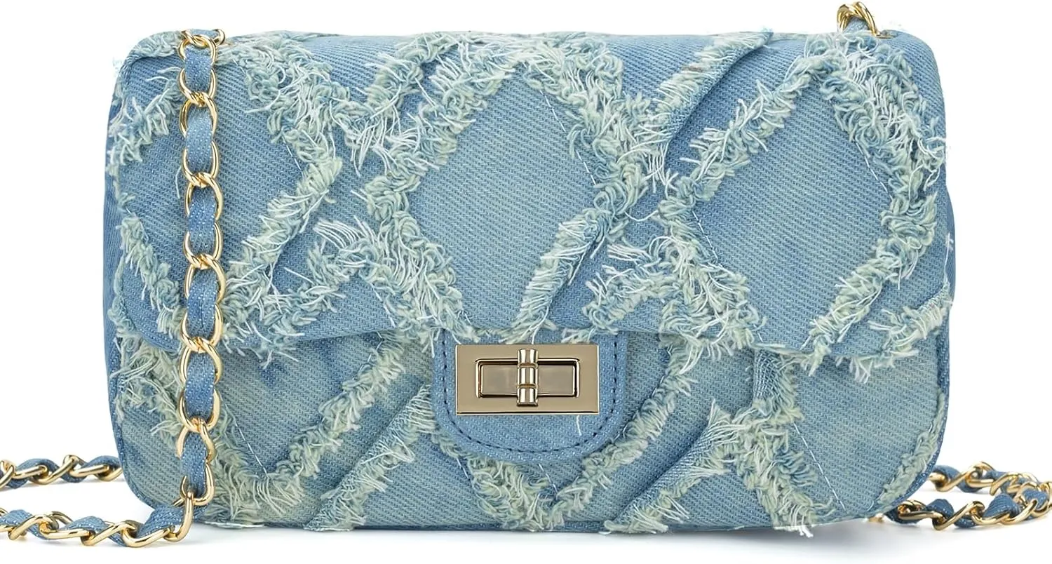 Quilted Crossbody Bags for Women, Small Soft Shoulder Handbags, Ladies Mini Vegan Leather Clutch Purses