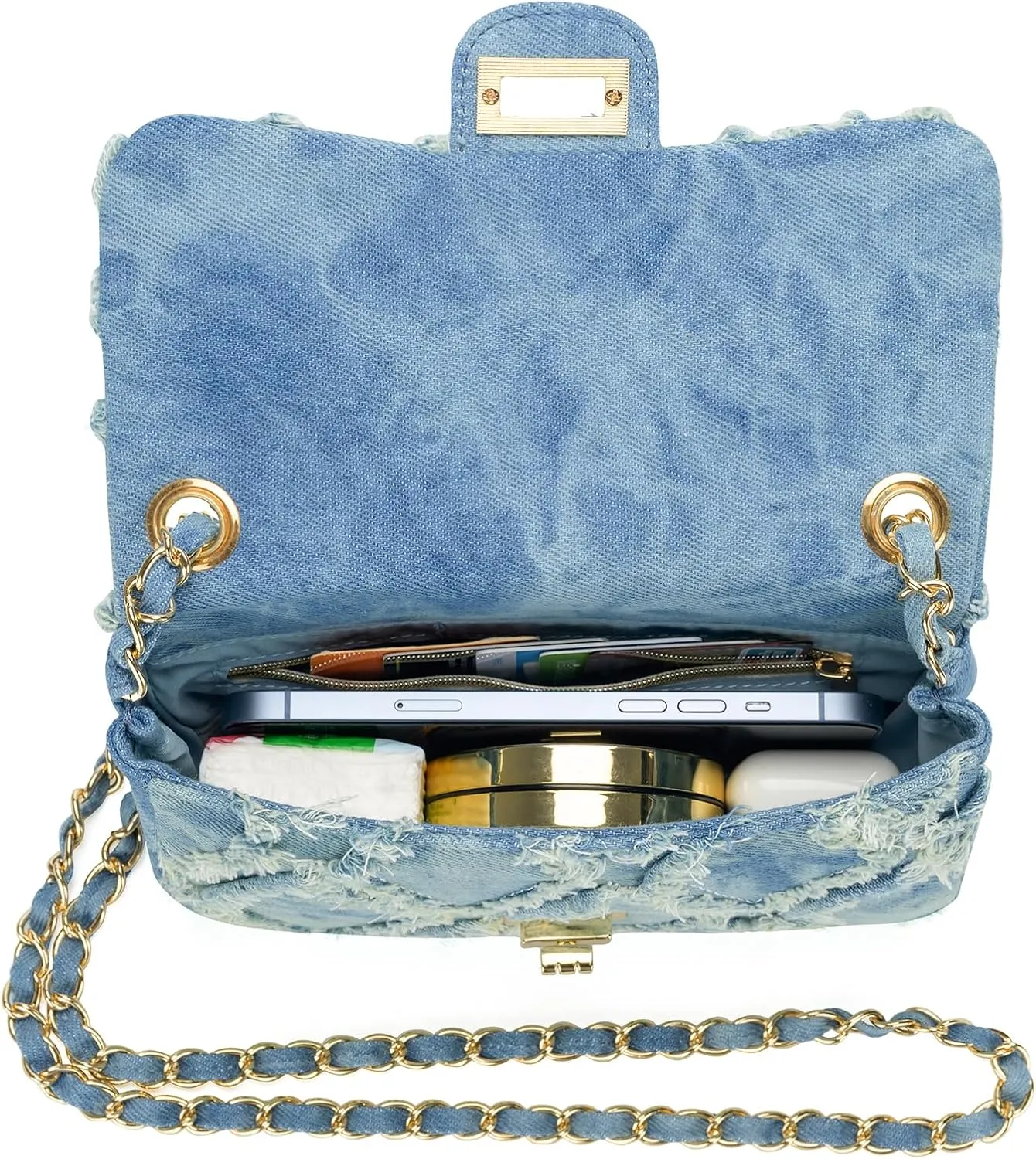 Quilted Crossbody Bags for Women, Small Soft Shoulder Handbags, Ladies Mini Vegan Leather Clutch Purses