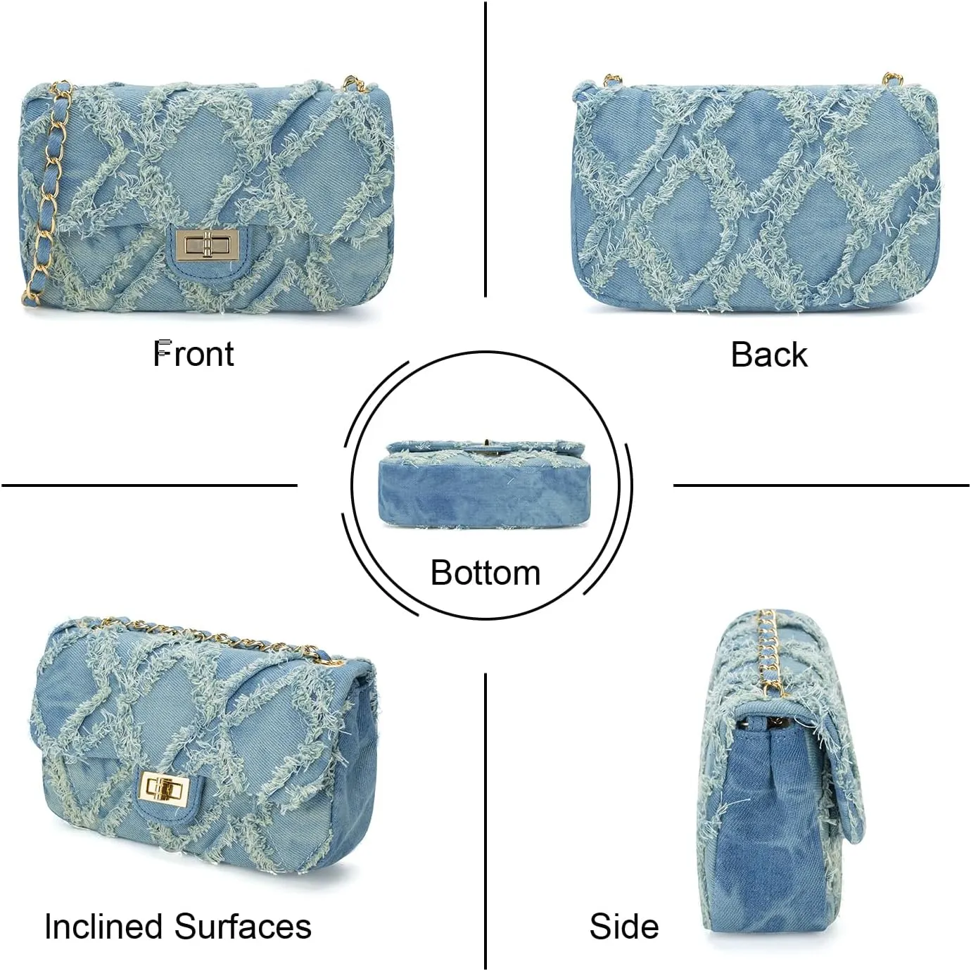 Quilted Crossbody Bags for Women, Small Soft Shoulder Handbags, Ladies Mini Vegan Leather Clutch Purses