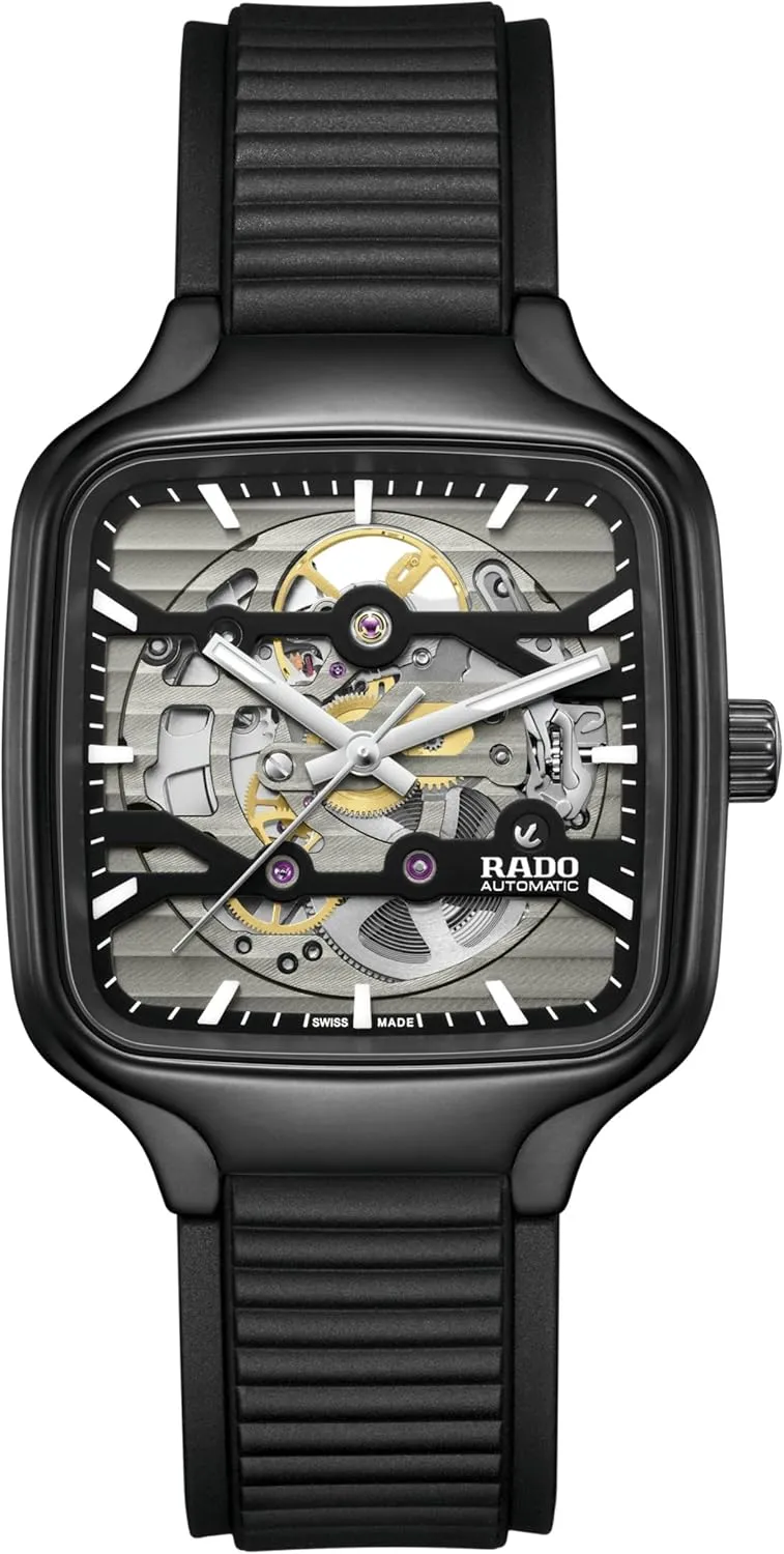 Rado -True Square-Unisex-Swiss Automatic Watch-High Tech Ceramic-Sapphire Crystal -38mm