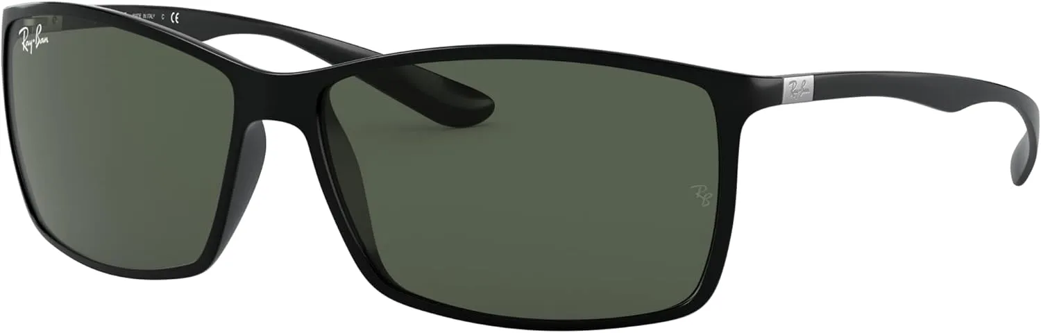 Ray-Ban Men's RB4179 Liteforce Square Sunglasses, Black/Dark Green, 62 mm