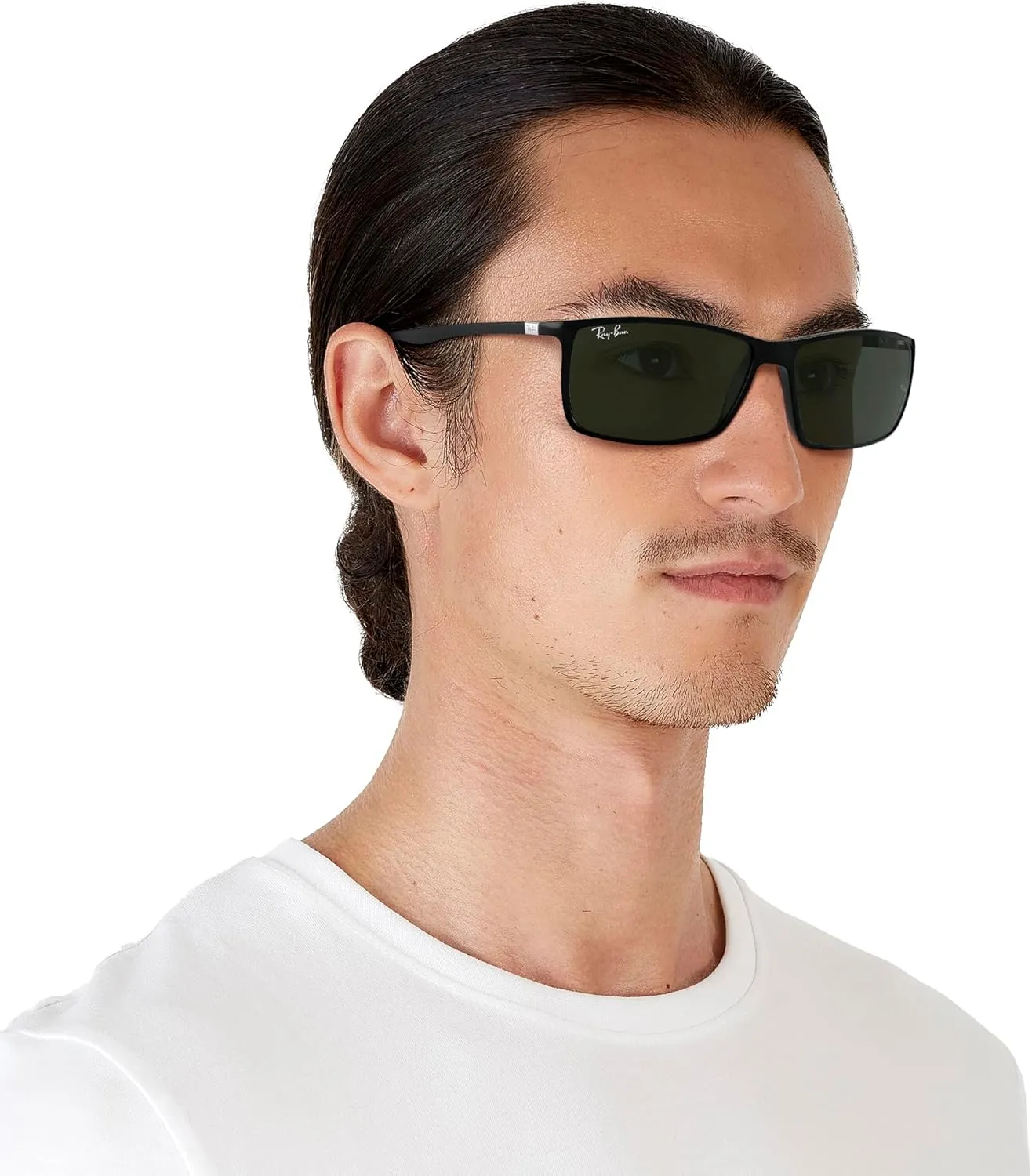Ray-Ban Men's RB4179 Liteforce Square Sunglasses, Black/Dark Green, 62 mm