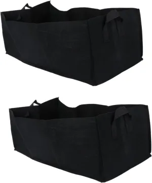 Rectangular Plant Bag for Potato Planting 2pcs Gallon Growth Bag Raised Garden Bags Easy to Use Black Medium