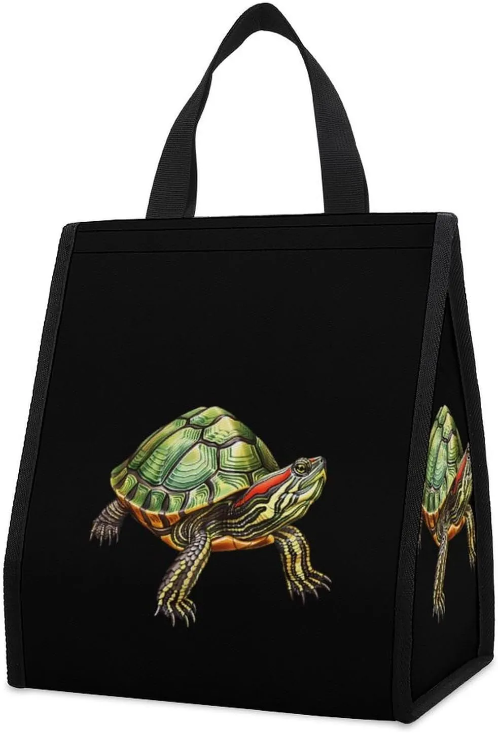 Red Eared Slider Turtle Lunch Bag for Adults Reusable Insulated Lunch Box Cooler Lunch Tote Bag for Work Travel Picnic