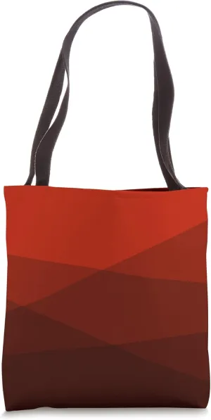 Red Monochromatic Triangle Color Block Minimalist Design Tote Bag