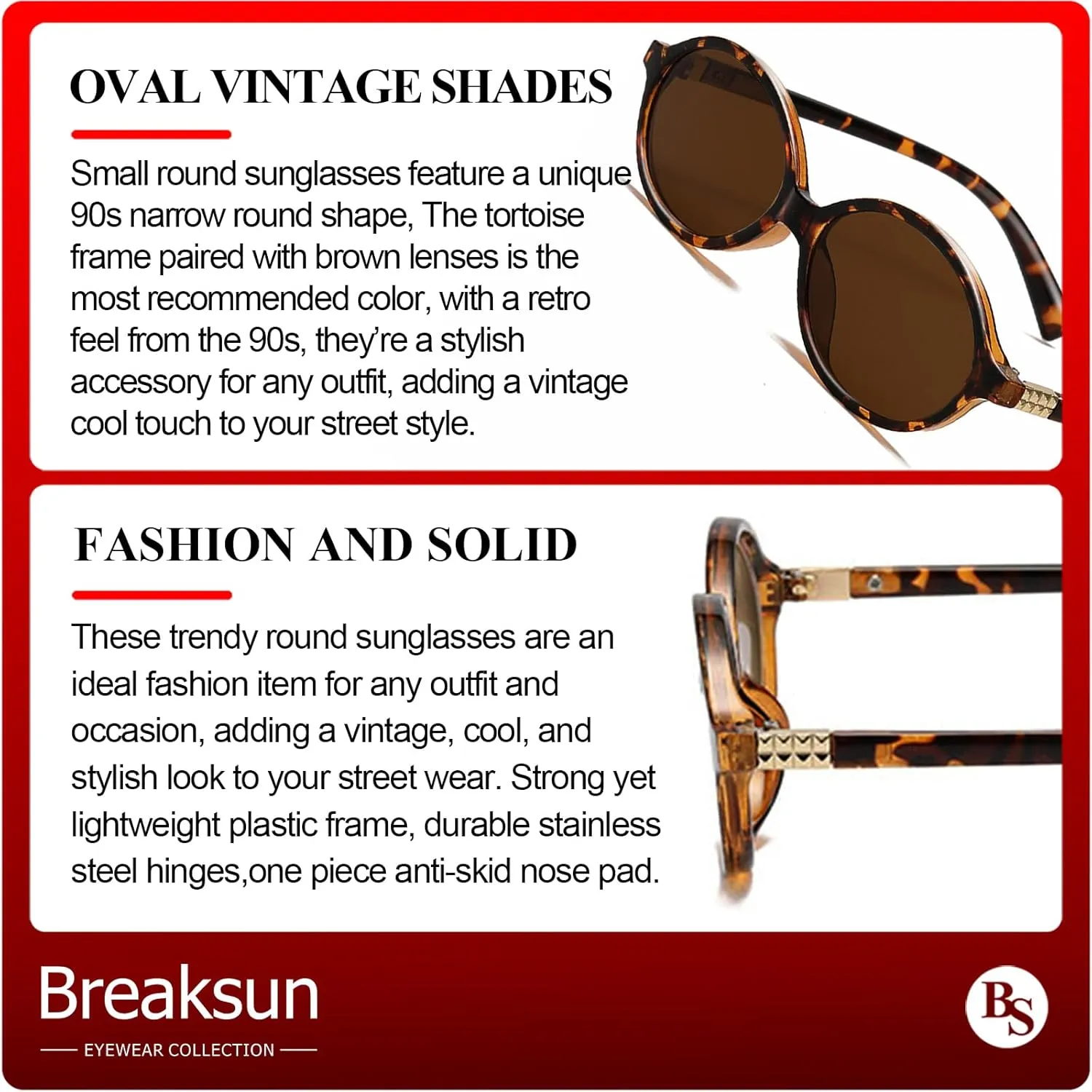 Retro Oval Sunglasses for Women Men Trendy Round Sunnies 90s Vintage Style