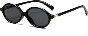 Retro Oval Sunglasses for Women Men Trendy Round Sunnies 90s Vintage Style