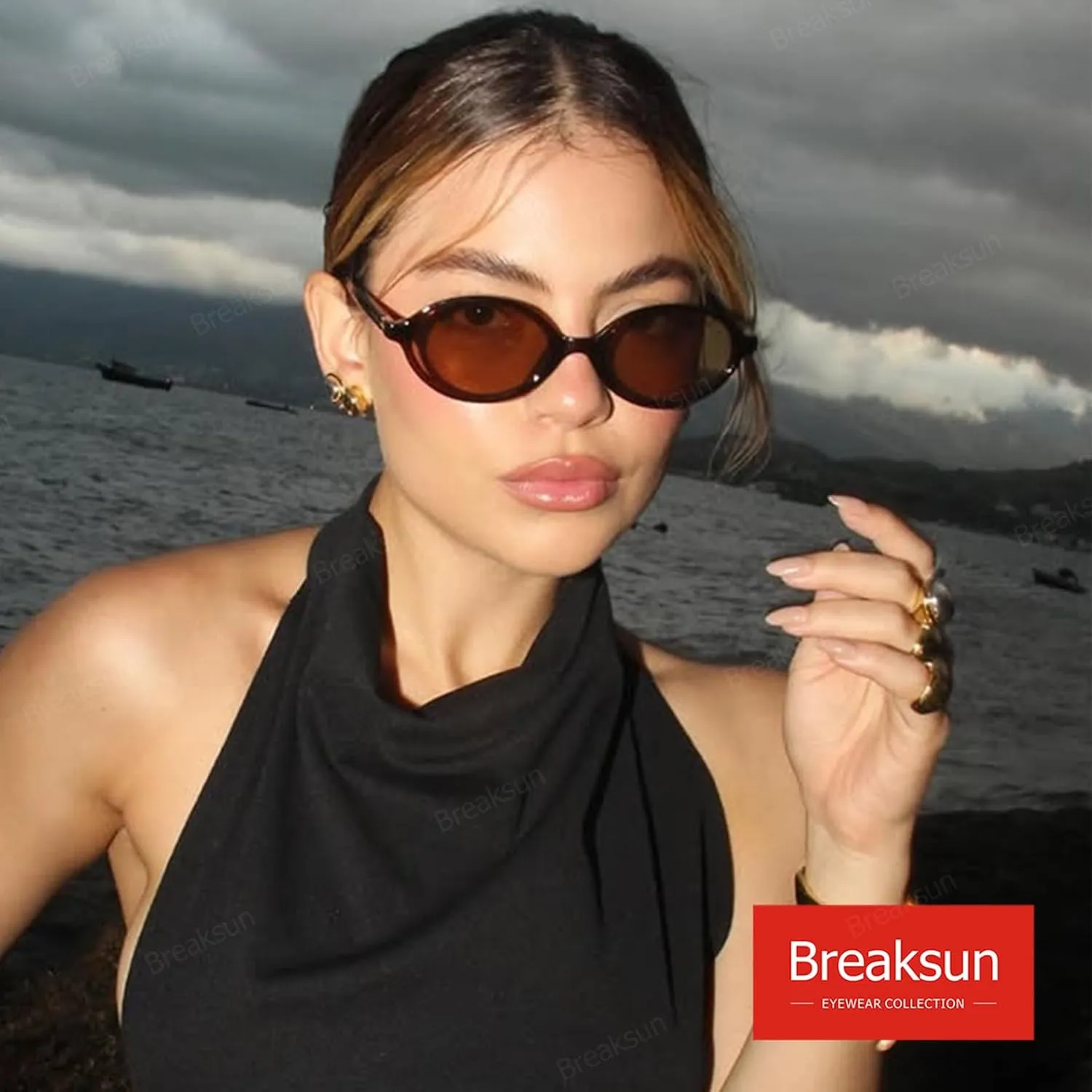 Retro Oval Sunglasses for Women Men Trendy Round Sunnies 90s Vintage Style