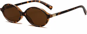 Retro Oval Sunglasses for Women Men Trendy Round Sunnies 90s Vintage Style
