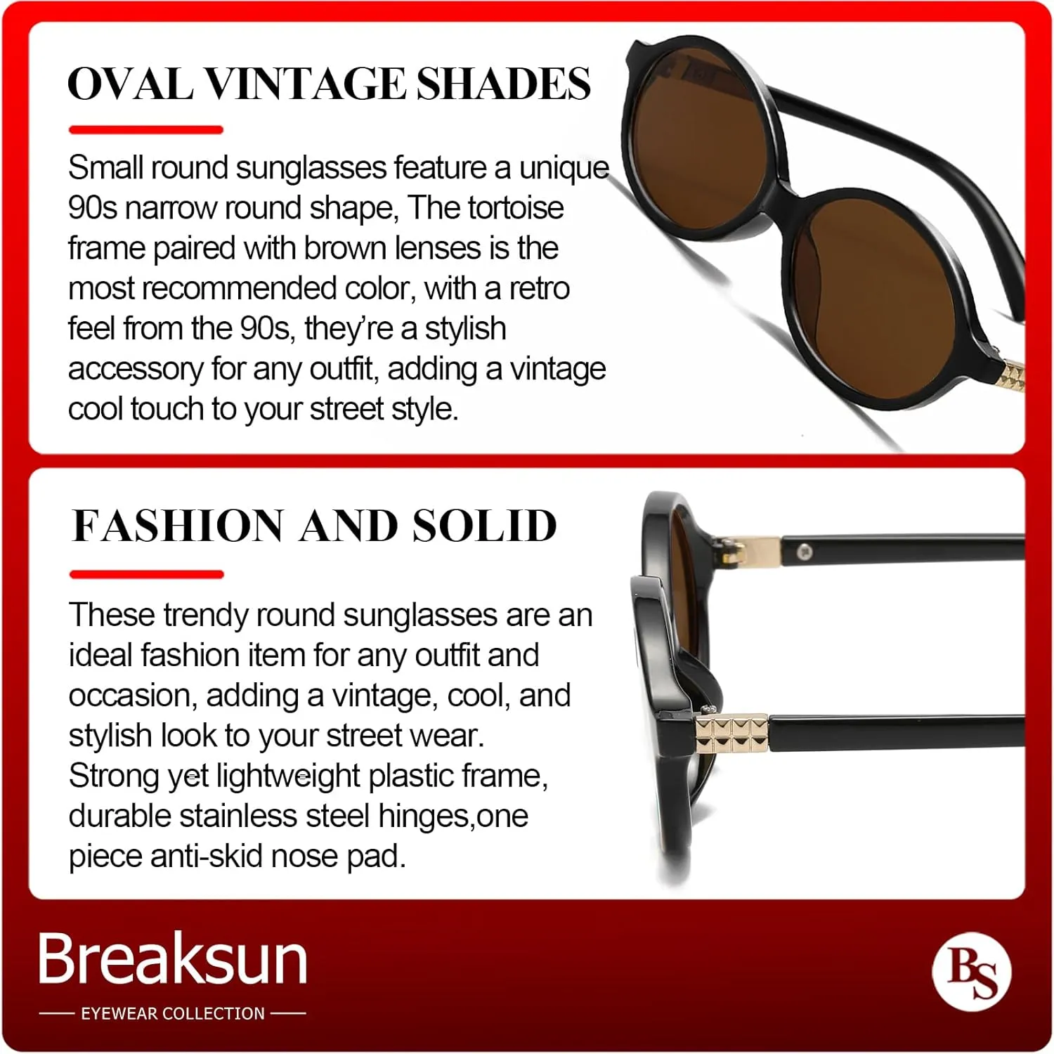 Retro Oval Sunglasses for Women Men Trendy Round Sunnies 90s Vintage Style