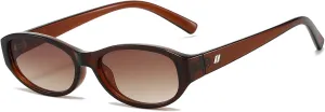 Retro Oval Sunglasses for Women Trendy Cute Womens Small Oval Sunglasses 90s Narrow Cat Eye Shades