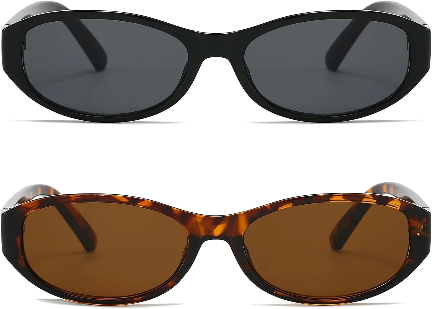 Retro Oval Sunglasses for Women Trendy Cute Womens Small Oval Sunglasses 90s Narrow Cat Eye Shades