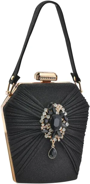 Rhinestone Evening Bag for Women Sparkly Sequin Clutch Bag Bridal Wedding Purse Crystal Handbag Glitter Shoulder Bag