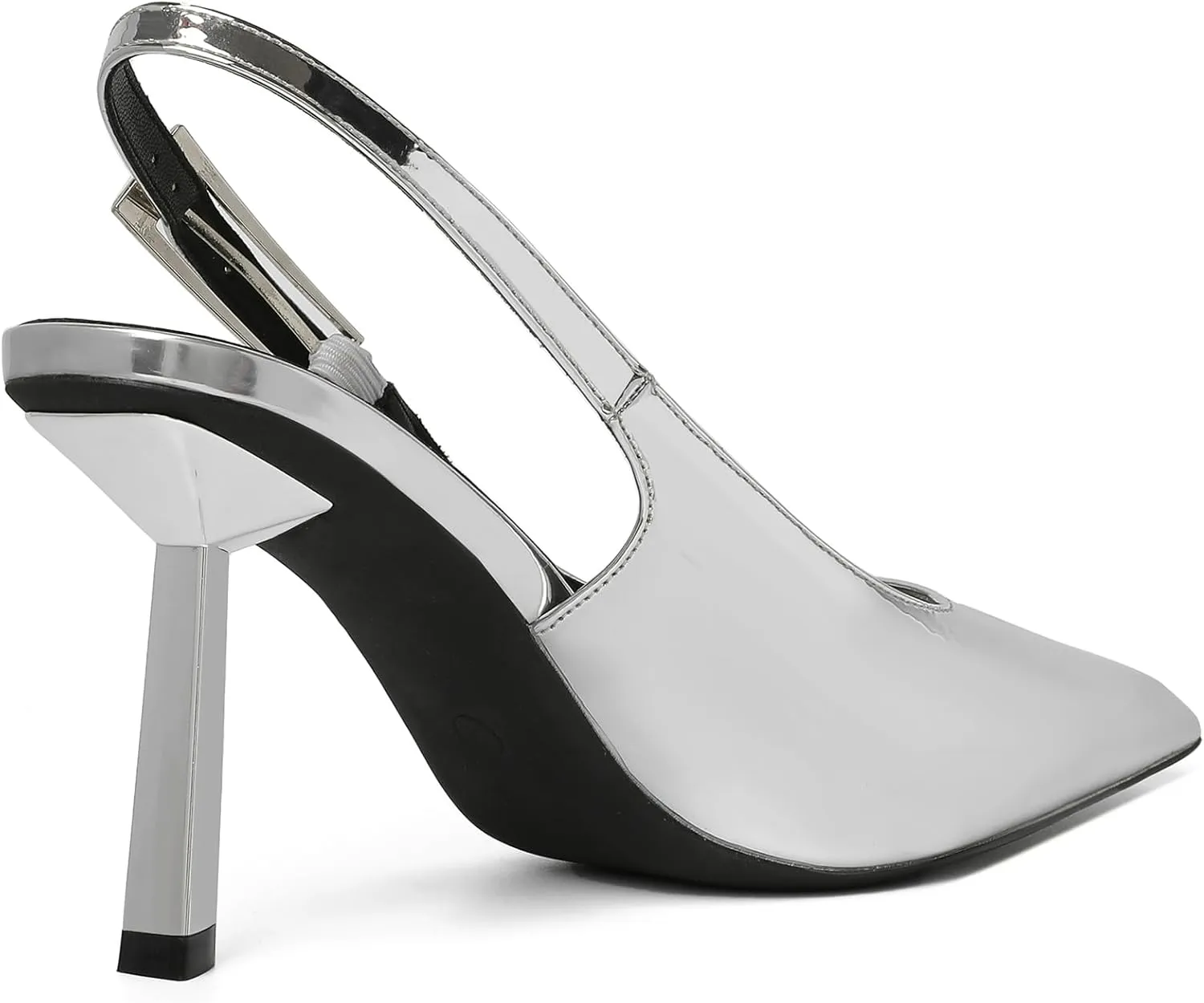 RIBONGZ Slingback Heels for Women Closed Pointed Toe Stiletto High Heels Dress Sexy Pumps Heeled Wedding Bride Prom Party Evening Dressy Shoes