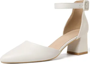 RIBONGZ Women's Wedding Shoes Glitter Sparkly Pointed Toe Strappy High Heels Sexy Ankle Strap Pumps Bridal Party Work Dress Shoes