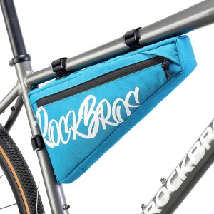 ROCKBROS Bike Frame Bag 1.9L Bike Triangle Bag Water Resistant Bike Frame Pouch Black/Blue/Red Bike Bag for Bicycles Blue