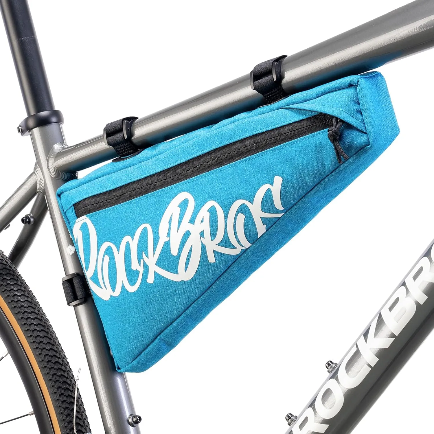 ROCKBROS Bike Frame Bag 1.9L Bike Triangle Bag Water Resistant Bike Frame Pouch Black/Blue/Red Bike Bag for Bicycles Blue