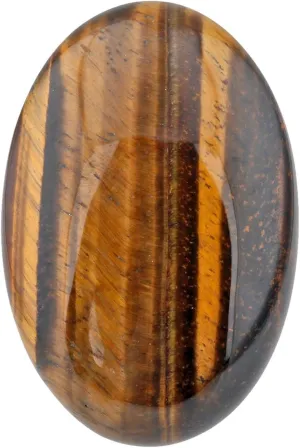 Rockcloud Oval Worry Stones,Palm Pocket Energy Stone,Healing Crystal with Velvet Bag,Tiger's Eye