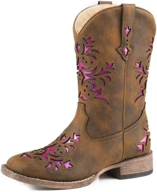 ROPER Girl's Lola (Toddler/Little Kid) Vintage Brown Vamp & Shaft 13 Little Kid M