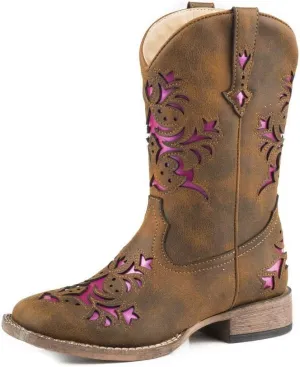 ROPER Girl's Lola (Toddler/Little Kid) Vintage Brown Vamp & Shaft 13 Little Kid M