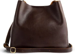 S-ZONE Full Grain Leather Crossbody Bags for Women Shoulder Bag Butterfly Bucket Purses