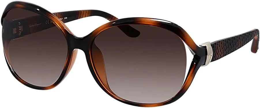 Salvatore Ferragamo Brown Gradient Oval Sunglasses SF770SA 214 61