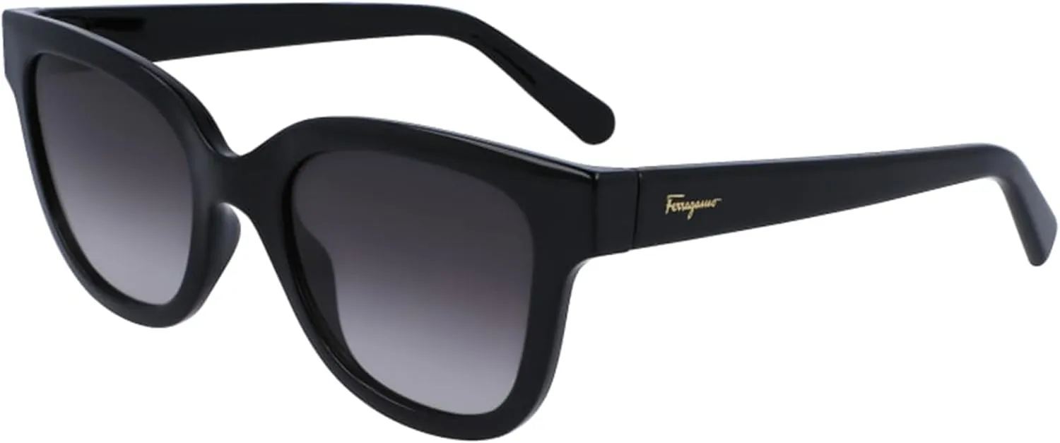 SALVATORE FERRAGAMO Smoke Gradient Square Ladies Sunglasses SF1066S 001 52