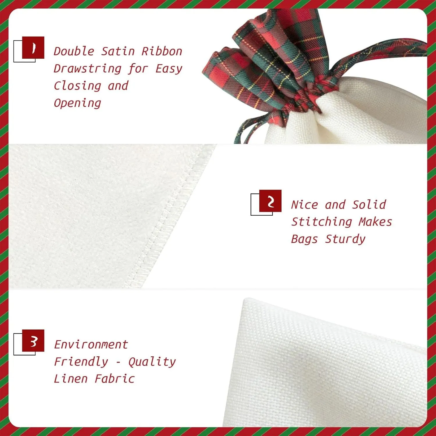 SamLng Chicago Reflect Christmas Gift Bag - Holiday Drawstring Party Favor, Goody Wrapping, Perfect for Birthdays, Anniversaries