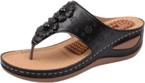 Sandals for Women Wedge Shoes Summer Casual Dressy Orthopedic Flip Flops Comfortable Non Slip Platform Footwear Lightweight Summer Beach Shoes Slip On Indoor Outdoor
