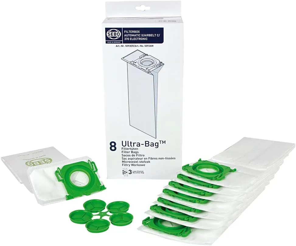 SEBO 5093ER Box of 8 Filter Bags