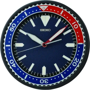 Seiko 12 Inch Heritage Design Watch Dial Wall Clock, Classic Blue