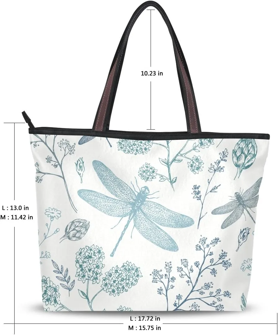 senya Red Roses And Hummingbirds Shoulder Bags Large Handle Ladies Handbag