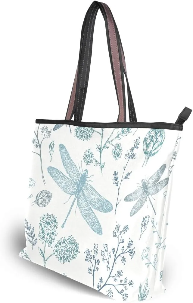 senya Red Roses And Hummingbirds Shoulder Bags Large Handle Ladies Handbag
