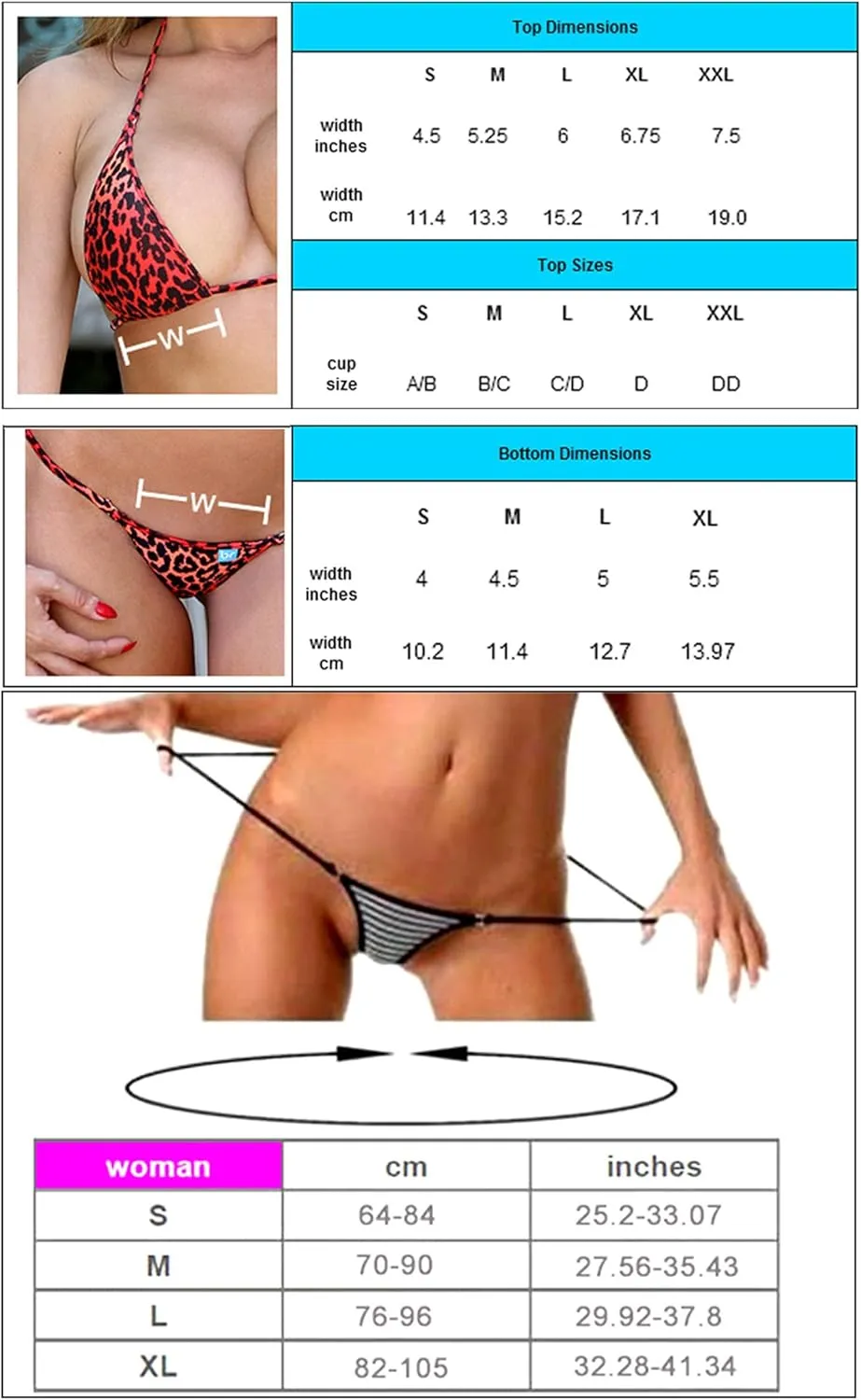 SHERRYLO Micro Bikini Extreme G String Thong Bikinis Sexy Mini Bathing Suit for Women Womens Swimsuits Microkini Swimsuit
